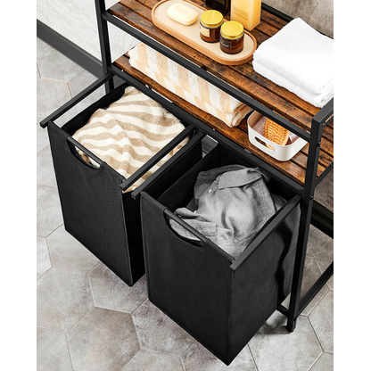 Artikelbild 8 für VASAGLE Wäschesortierer braun, schwarz, 1 St., Artikelnummer 438576