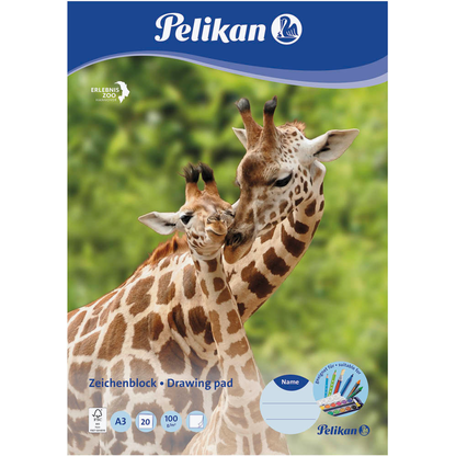Artikelbild 4 für Pelikan Zeichenblock Zoo DIN A3 100 g/qm, 20 Blatt, 1 Block, Artikelnummer 612958