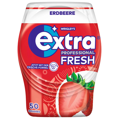 Artikelbild 2 für extra® PROFESSIONAL FRESH ERDBEERE Kaugummis 50 Dragees, Artikelnummer 473072