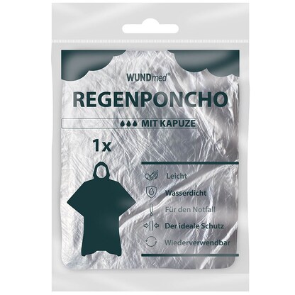Artikelbild 5 für WUNDmed® unisex Regenponcho farbsortiert Einheitsgröße 1 St., Artikelnummer 470819