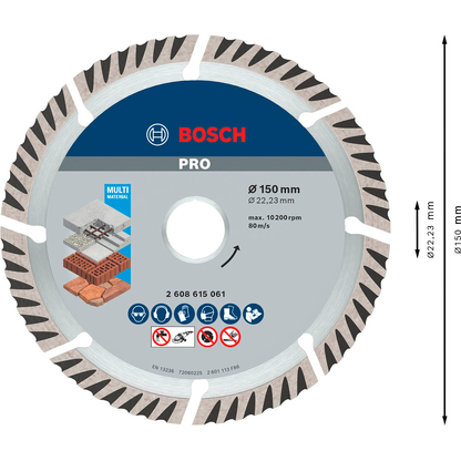 Artikelbild 6 für BOSCH Diamant-Trennscheibe PRO Multi Material, 1 St., Artikelnummer 487989