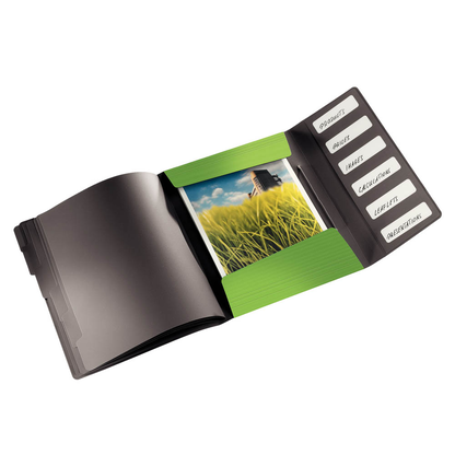 Artikelbild 2 für LEITZ Ordnungsmappe Solid 4569 6 Fächer grün, 1 St., Artikelnummer 387915