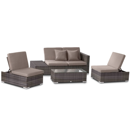 Artikelbild für Garden Pleasure Loungegruppe Alcudia, grau Kunststoff, Metall, 10-teilig, Artikelnummer 231688