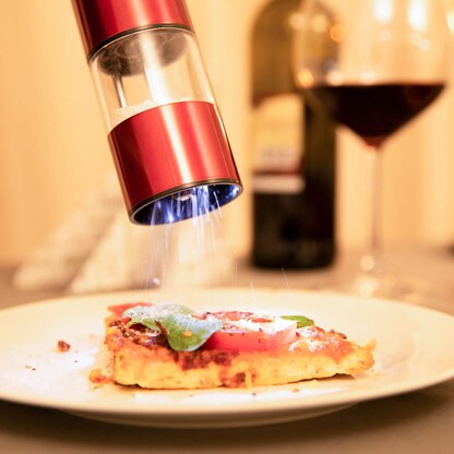 Artikelbild 3 für relaxdays elektrisches Salz- & Pfeffermühlen-Set rot Höhe: 22,0 cm 2-tlg., 2 St., Artikelnummer 400552