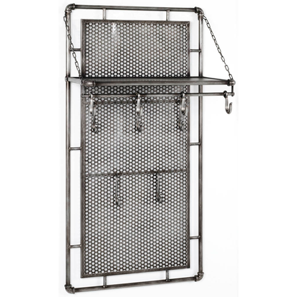 Artikelbild für HAKU Möbel Wandgarderobe 15889 anthrazit Metall 9 Haken 60,0 x 120,0 cm, Artikelnummer 551113