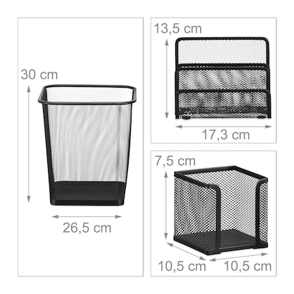 Artikelbild 3 für relaxdays Schreibtischset schwarz, Artikelnummer 762817