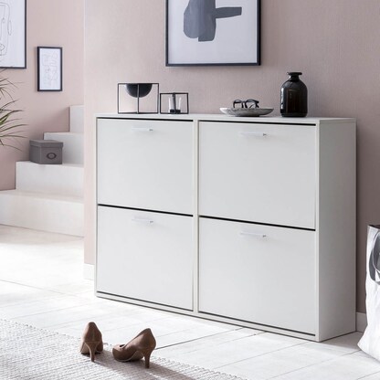Artikelbild 8 für WOHNLING Schuhschrank, WL5.829 weiß 4 Fachböden 120,0 x 24,0 x 81,0 cm, Artikelnummer 908733