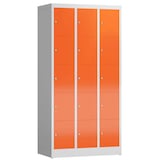 Artikelbild 1 für ClassiX Schließfachschrank feuerrot, lichtgrau X-520534, 15 Schließfächer 87,0 x 50,0 x 180,0 cm, Artikelnummer 188056