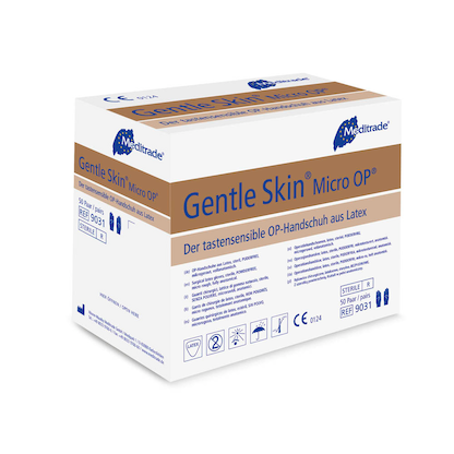 Artikelbild 2 für Meditrade® unisex OP-Handschuhe Gentle Skin® Micro braun Größe 7, 50 Paar, Artikelnummer 568012