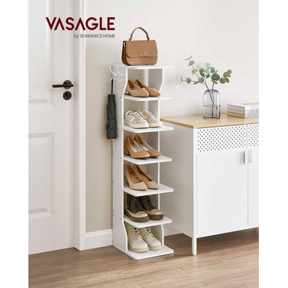Artikelbild 3 für VASAGLE Schuhregal weiß 26,4 x 30,0 x 110,4 cm, 1 St., Artikelnummer 760486