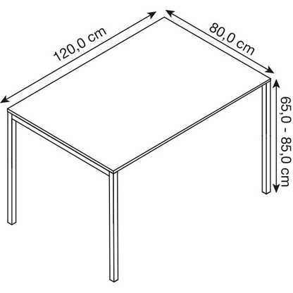 Artikelbild 2 für BISLEY Cito höhenverstellbarer Schreibtisch grauweiß, silber rechteckig, 4-Fuß-Gestell silber 120,0 x 80,0 cm, Artikelnummer 257067