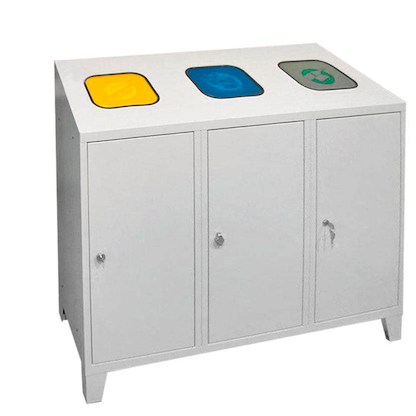 Artikelbild für ADB Mülltrenner 3x 120,0 l lichtgrau, 1 St., Artikelnummer 354504