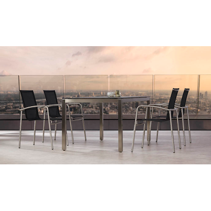 Artikelbild 5 für BEST Gartenstuhl mit Armlehnen Khartum schwarz, 1 St., Artikelnummer 139044