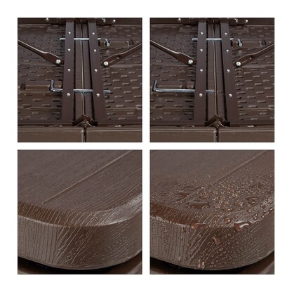 Artikelbild 8 für relaxdays Gartentisch BASTIAN braun rechteckig 180,0 x 74,0 x 73,0 cm, Artikelnummer 771012