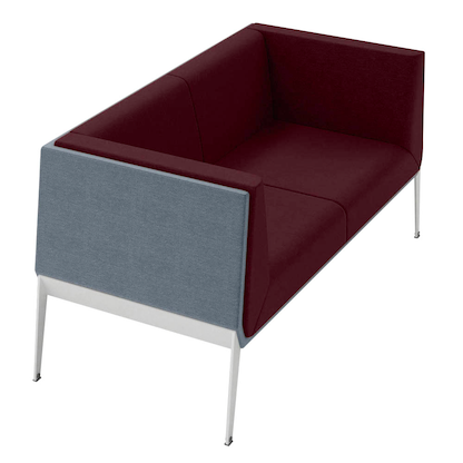 Artikelbild 5 für Quadrifoglio 2-Sitzer Sofa Accord bordeaux, grau weiß Stoff 156,0 x 68,0 x 76,0 cm, 1 St., Artikelnummer 462123