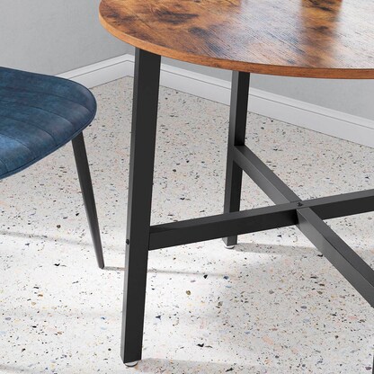 Artikelbild 6 für VASAGLE Esstisch braun rund, 4-Fuß-Gestell schwarz, 80,0 x 80,0 x 75,0 cm, Artikelnummer 289627