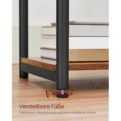 Artikelbild 9 für VASAGLE Beistelltisch rechteckig Spanplatte braun 34,0 x 30,0 x 58,0 cm, 1 St., Artikelnummer 290399