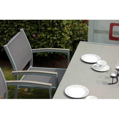 Artikelbild 4 für Garden Pleasure Gartenstühle mit Armlehnen GRACE grau, Metall, 4 St., Artikelnummer 285488