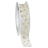 Artikelbild 1 für PRÄSENT Geschenkband Canada seidenmatt creme 25,0 mm x 20,0 m, Artikelnummer 934853