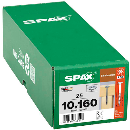 Artikelbild 2 für SPAX® Holzbauschrauben T40 Tellerkopf WIROX 0251011001605 10 mm x 160 mm, 25 St., Artikelnummer 396406