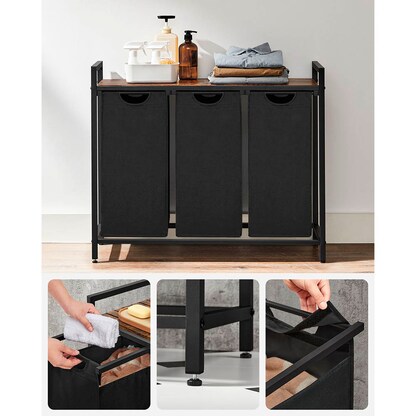 Artikelbild 8 für VASAGLE Wäschesortierer braun, schwarz, 1 St., Artikelnummer 438618