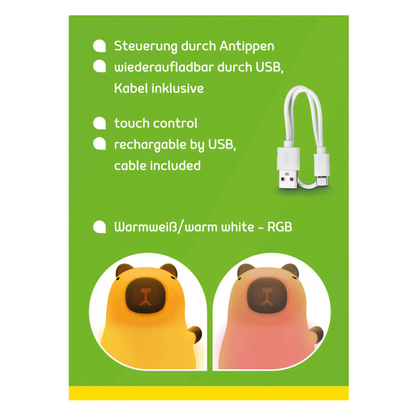 Artikelbild 12 für Idena Capybara LED Nachtlicht beige, 1 St., Artikelnummer 641539