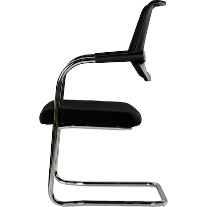 Artikelbild 3 für LÜLLMANN Besucherstuhl 221810 schwarz Stoff, 1 St., Artikelnummer 791067