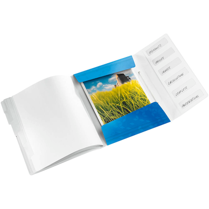 Artikelbild 2 für LEITZ Ordnungsmappe WOW 4633 6 Fächer blau, 1 St., Artikelnummer 400299