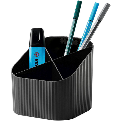 Artikelbild für HAN Stiftehalter Re-X-LOOP schwarz 100% Recyclingmaterial 4 Fächer 11,1 x 12,1 x 10,6 cm, Artikelnummer 440442