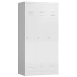 Artikelbild 1 für ClassiX Spind signalweiß X-510137, 3 Schließfächer 87,0 x 50,0 x 180,0 cm, Artikelnummer 186728