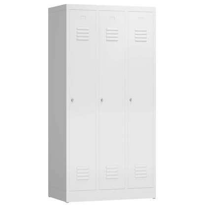 Artikelbild für ClassiX Spind signalweiß X-510137, 3 Schließfächer 87,0 x 50,0 x 180,0 cm, Artikelnummer 186728
