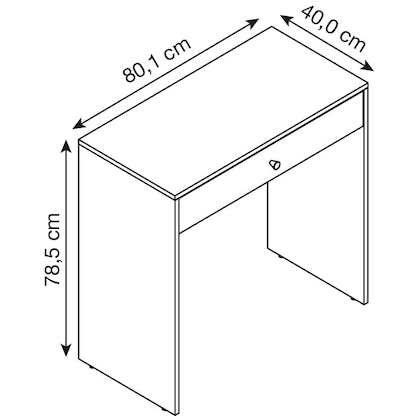 Artikelbild 2 für MÖBELPARTNER Smash Schminktisch rechteckig Melamin, Spanplatte rosa 80,0 x 40,0 x 78,5 cm, 1 St., Artikelnummer 255089