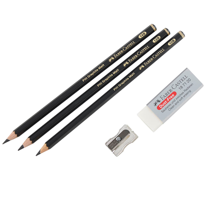 Artikelbild 6 für FABER-CASTELL Pitt Graphite Bleistift-Set B schwarz, 1 Set, Artikelnummer 277789