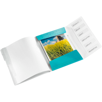 Artikelbild 2 für LEITZ Ordnungsmappe WOW 4633 6 Fächer blau, 1 St., Artikelnummer 400313