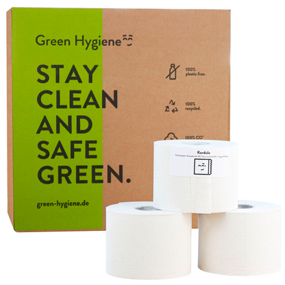 Artikelbild für Green Hygiene® Toilettenpapier KORDULA 3-lagig Recyclingpapier, 36 Rollen, Artikelnummer 508327