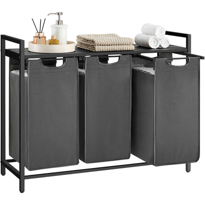 Artikelbild 2 für VASAGLE Wäschesortierer grau, schwarz, 1 St., Artikelnummer 438719