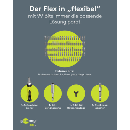 Artikelbild 6 für goobay Bit-Set 77844, 104-tlg., Artikelnummer 779676