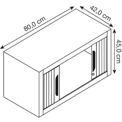 Artikelbild 2 für CP Omnispace Aufsatz-Rollladenschrank lichtgrau keine Fachböden 80,0 x 42,0 x 45,0 cm, Artikelnummer 411619