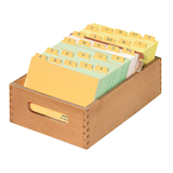 Artikelbild 1 für HAN Karteikasten DIN A6 für 900 Karteikarten braun ohne Deckel, Artikelnummer 184077