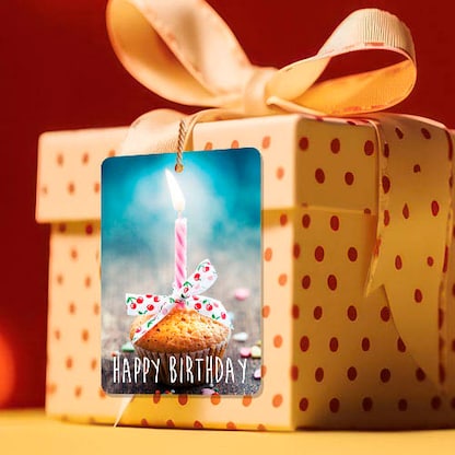 Artikelbild 2 für LUMA Geschenkanhänger mehrfarbig Happy Birthday mit Kerze, 10 St., Artikelnummer 141406