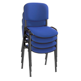 Artikelbild 1 für Nowy Styl Besucherstühle Iso ISO BLACK 1.3 C06 blau Stoff, 4 St., Artikelnummer 104500