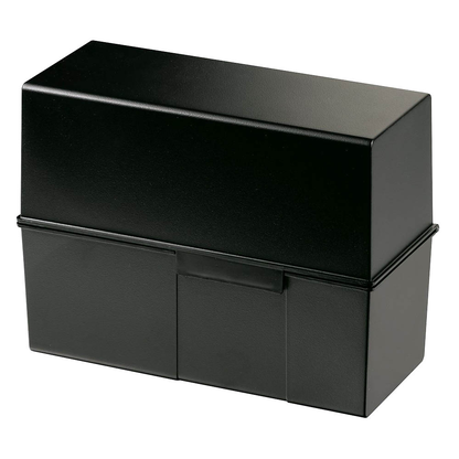 Artikelbild 2 für HAN Karteikasten DIN A5 für 450 Karteikarten schwarz mit Deckel, Artikelnummer 813670