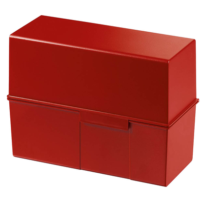 Artikelbild 2 für HAN Karteikasten DIN A5 für 450 Karteikarten rot mit Deckel, Artikelnummer 813687