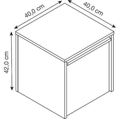Artikelbild 2 für MÖBELPARTNER Smash Beistelltische-Set rechteckig Holzwerkstoff orange, 2 St., Artikelnummer 255097
