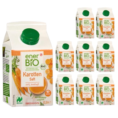 Artikelbild für enerBiO Karotte Bio-Direktsaft 8x 0,5 l, Artikelnummer 659027