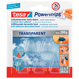 Artikelbild 1 für tesa Powerstrips TRANSPARENT Klebehaken für max. 200,0 g, 2,0 x 3,5 cm, 5 St., Artikelnummer 252179