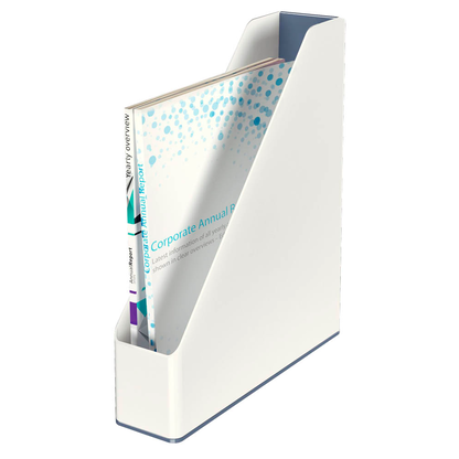 Artikelbild für LEITZ Stehsammler WOW Duo Colour 53621001 perlweiß/grau Kunststoff, DIN A4, 1 St., Artikelnummer 313522