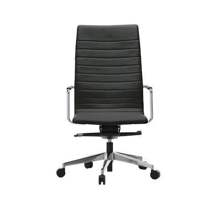 Artikelbild für Quadrifoglio Chefsessel, ODAHLA01/0RAB Leder schwarz, Gestell chrom, Artikelnummer 531988