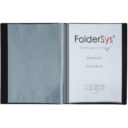 Artikelbild 3 für FolderSys FolderSys® Sichtbuch DIN A4, 40 Hüllen schwarz, 1 St., Artikelnummer 642223