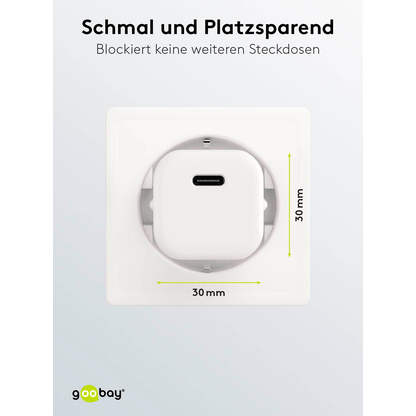 Artikelbild 6 für goobay Ladekabel mit Adapter weiß, Kabellänge: 1,0 m, 20 Watt, Artikelnummer 788577